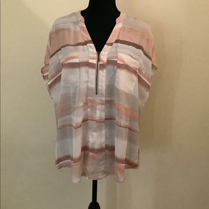 Tan and pink Torrid blouse Size 00